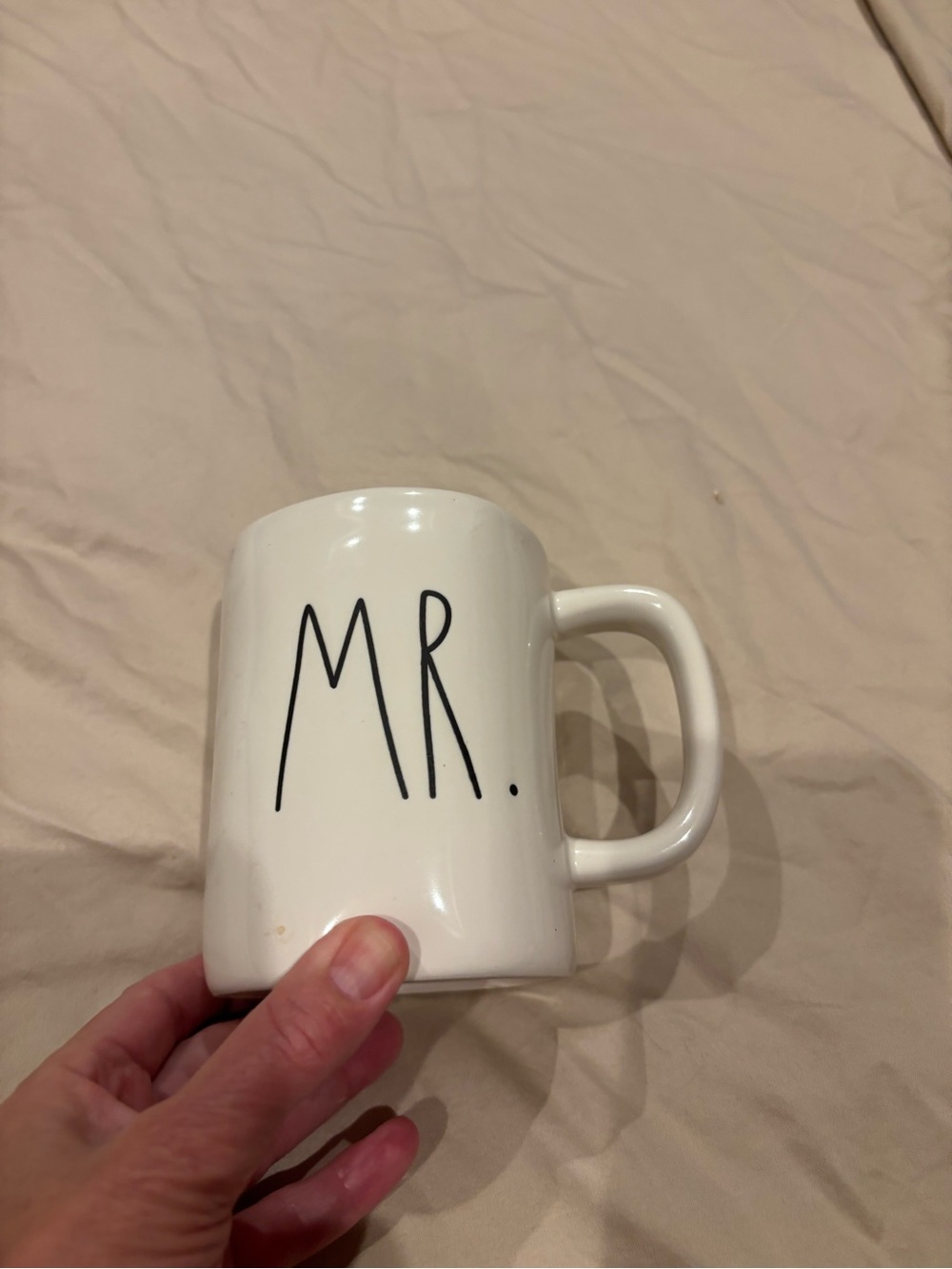 Rae Dun white “MR.” Ceramic Mug